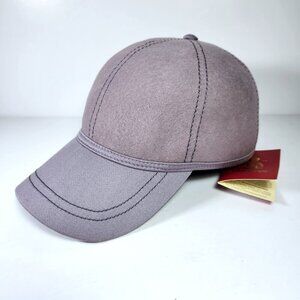 Christy's London Baseball Cap Satin Wool Peak Lilac Small Hand Crafted Unisex
